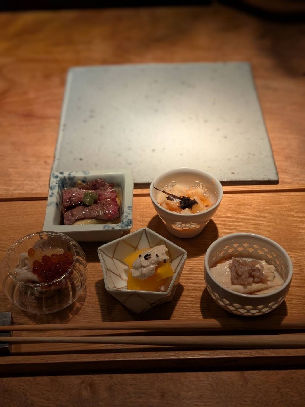 前菜の小鉢五品